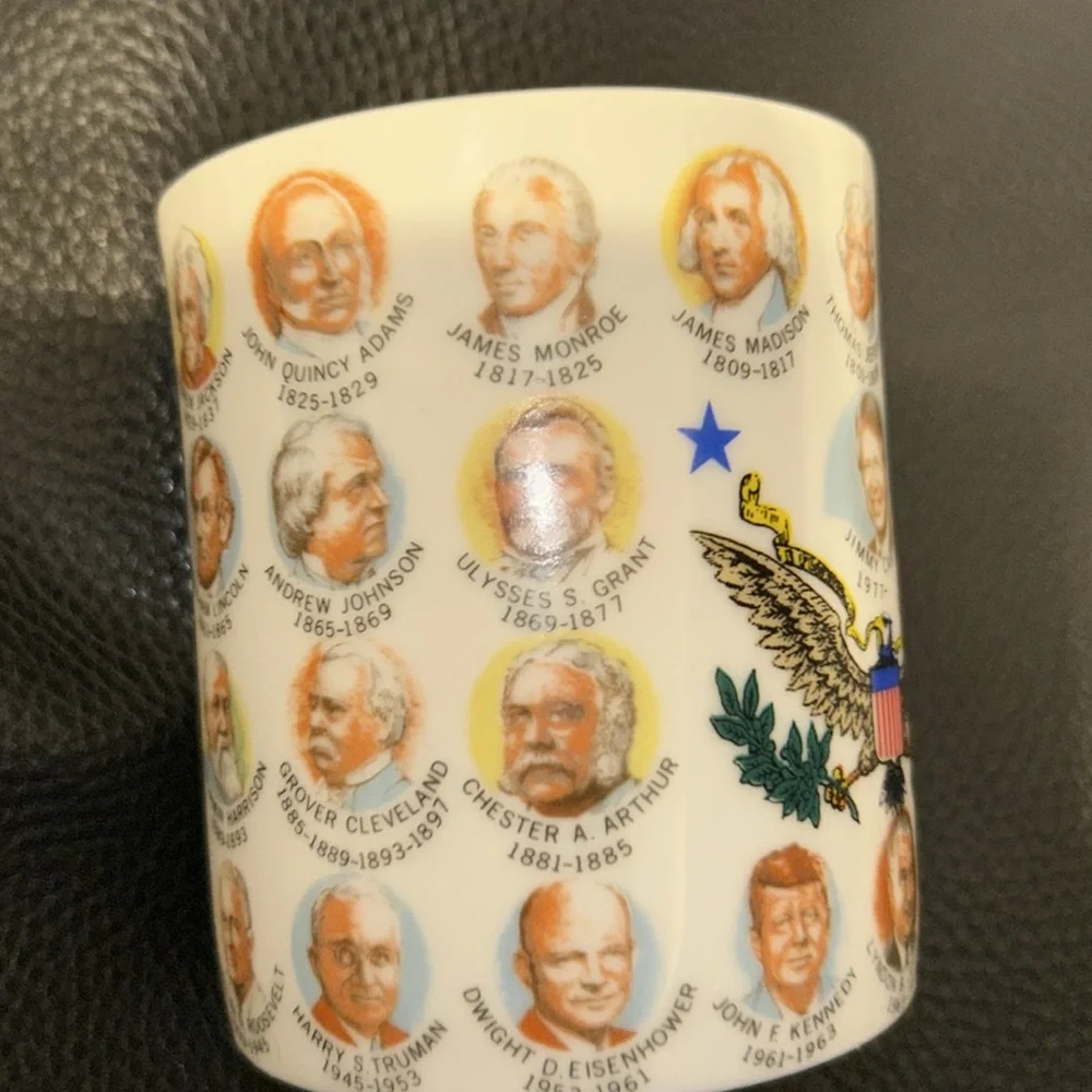 Vintage Late 70s President Jimmy Carter commemorative 8 ounce ceramic coffee mug